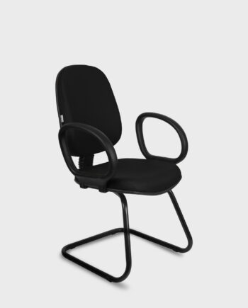 Cadeira giratória executiva Internauta com base back system preto e braço  preto