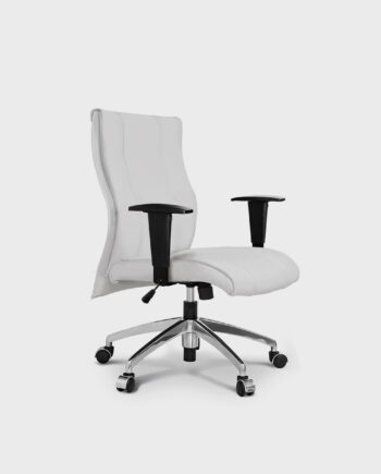 Poltrona giratória diretor Infinity com base relax alumínio com braço preto