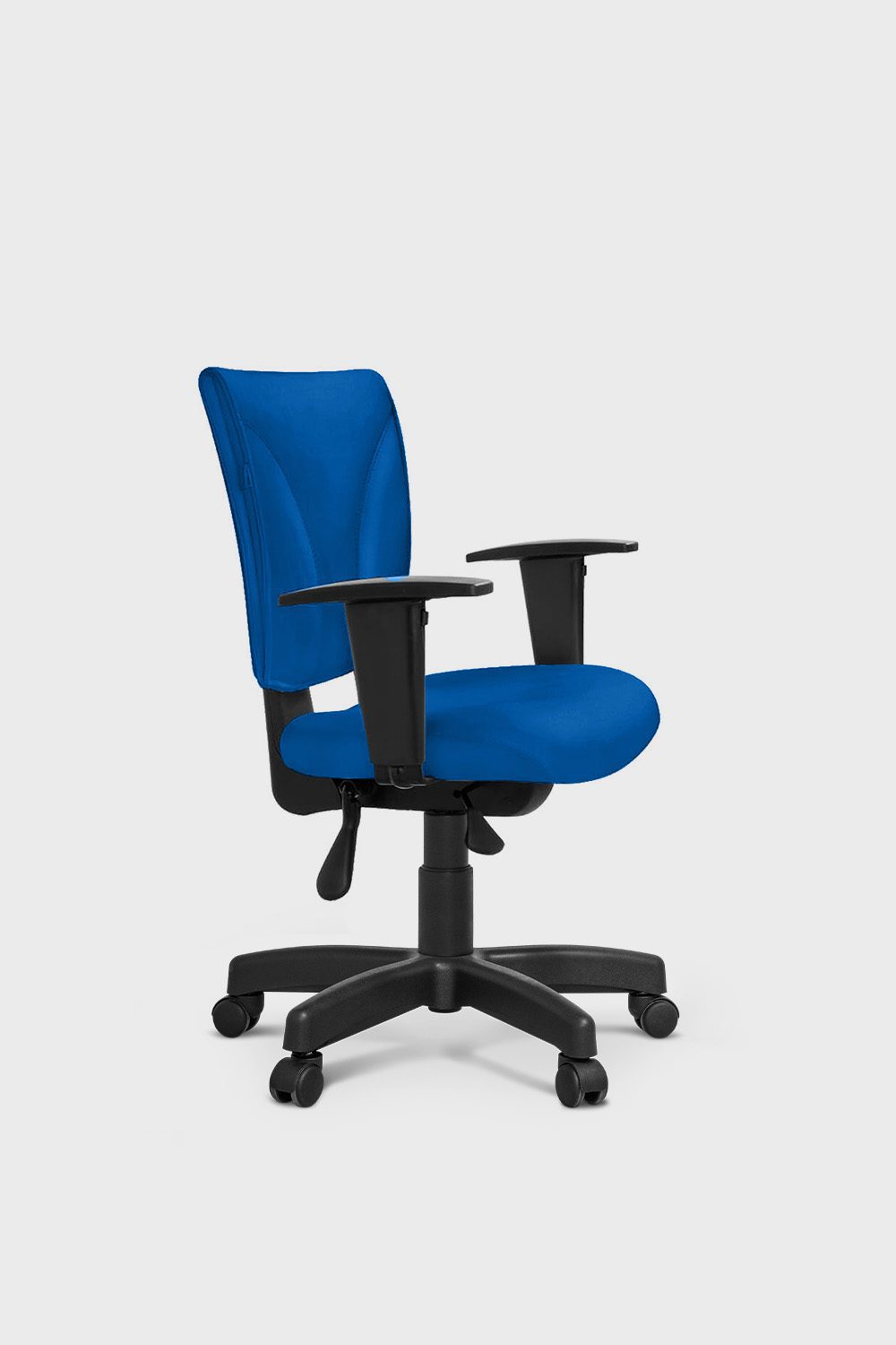 Cadeira giratória executiva B-one com base back system preta e braço preto