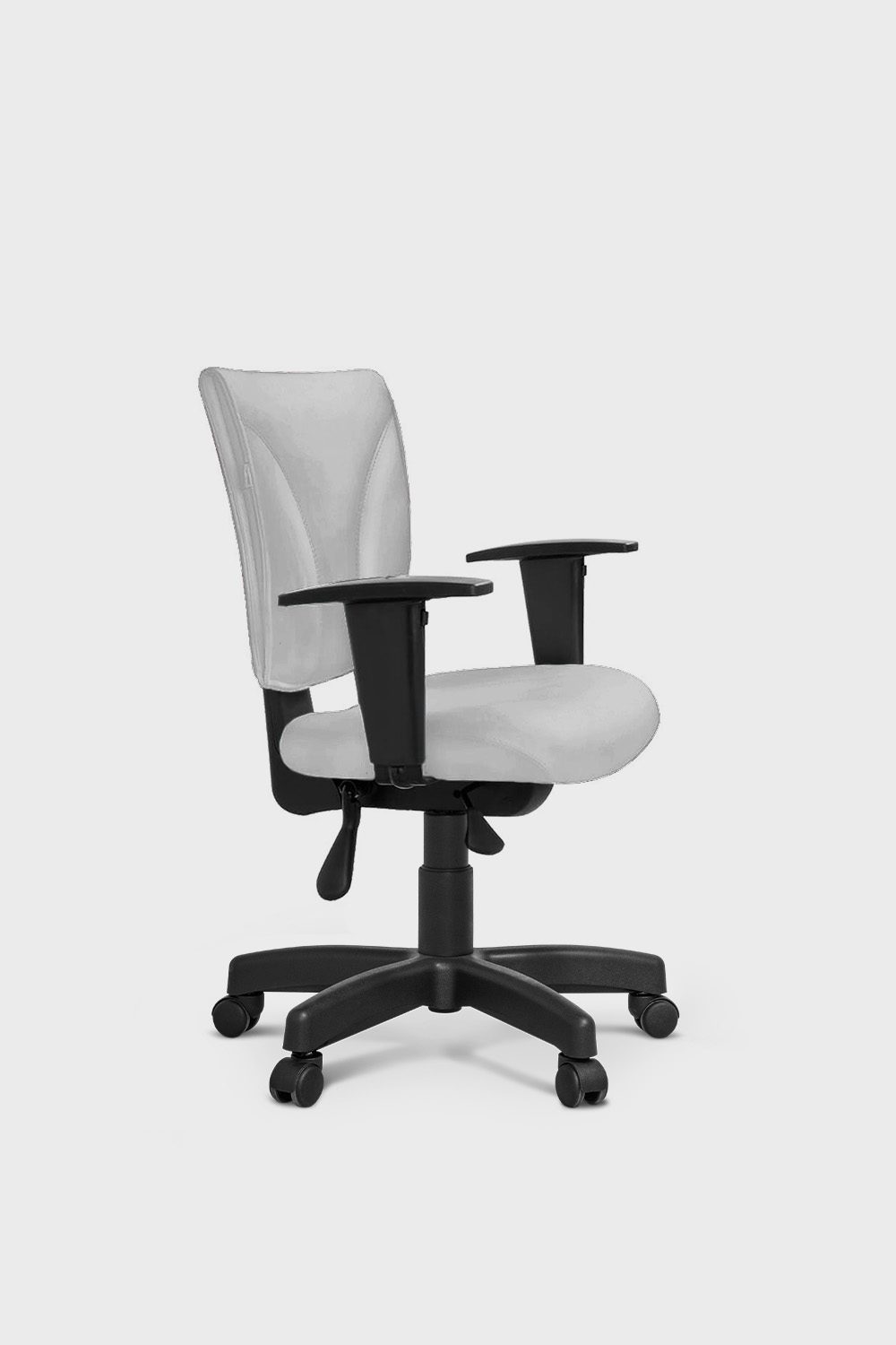 Cadeira giratória executiva B-one com base back system preta e braço preto