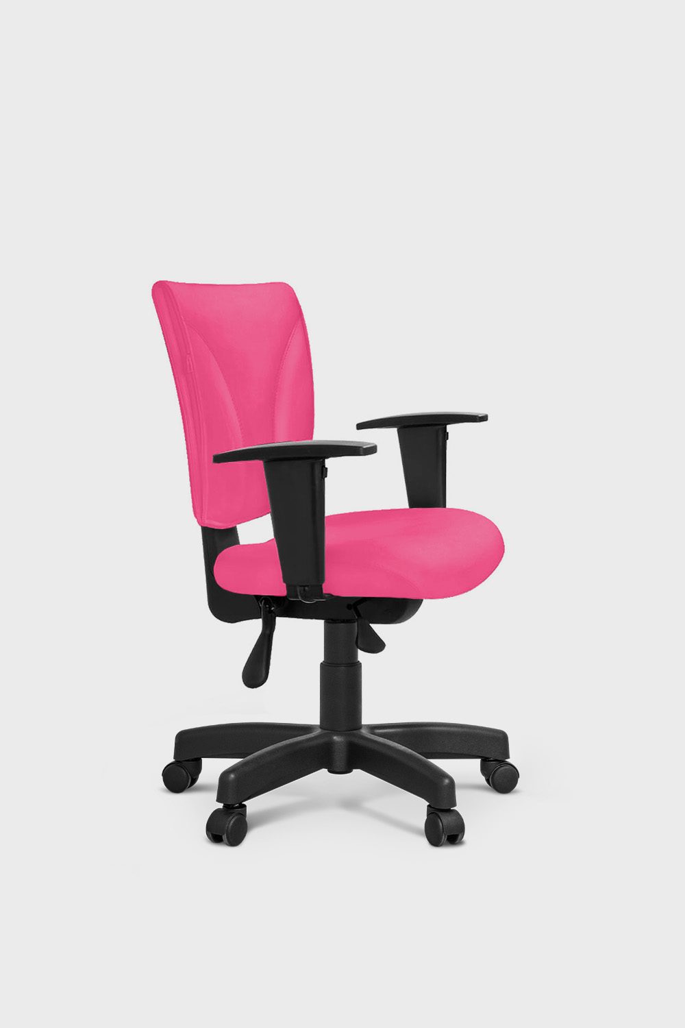 Cadeira giratória executiva B-one com base back system preta e braço preto