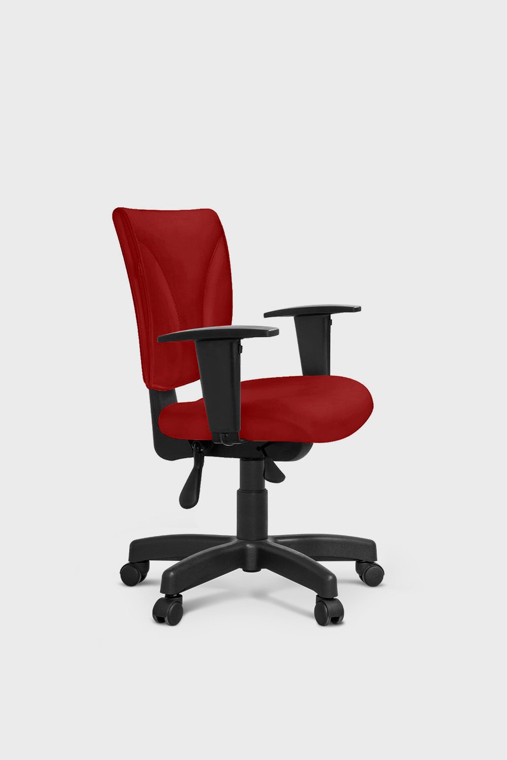 Cadeira giratória executiva B-one com base back system preta e braço preto